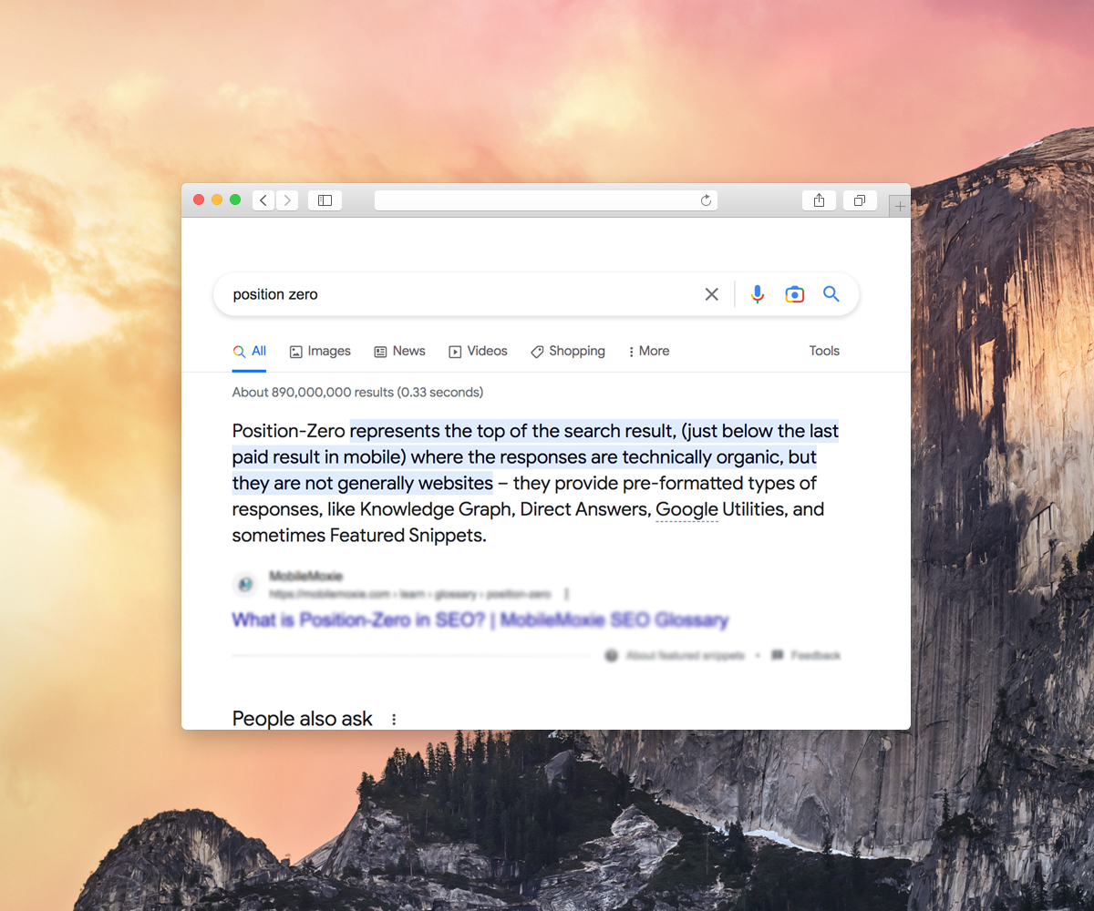 featured snippets