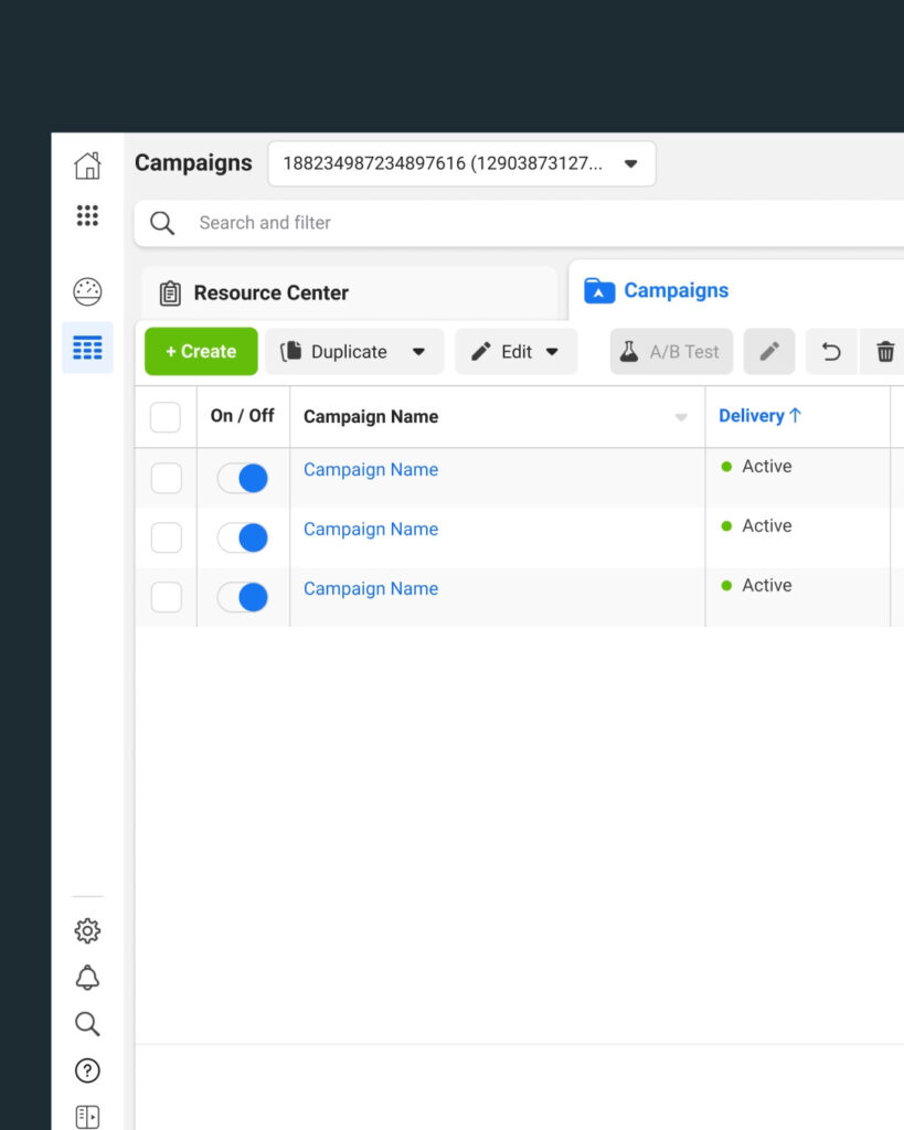 Facebook ads manager